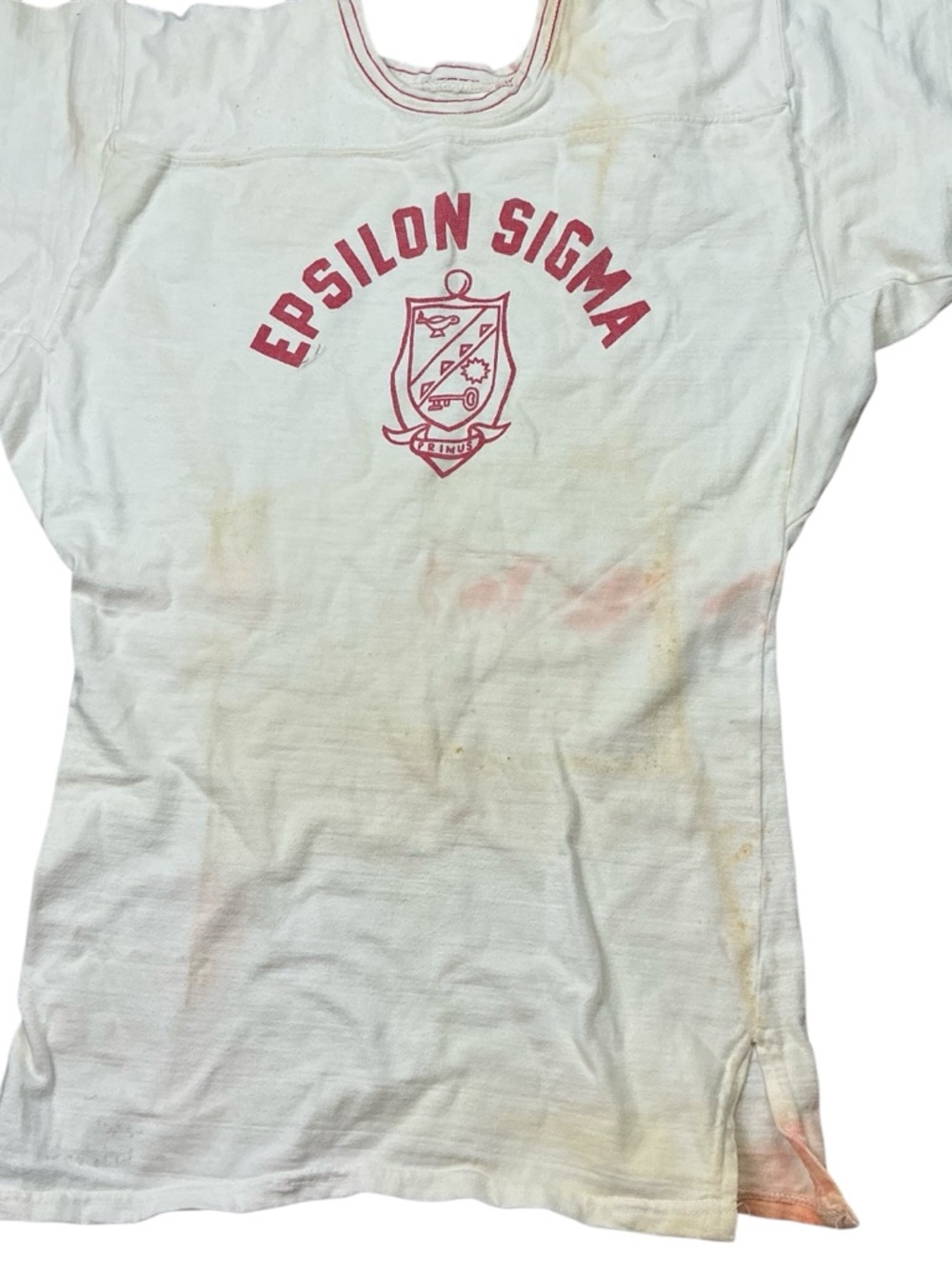 Vintage 1950s Epsilon Sigma heavyweight cotton T-shirt USA SZ Medium